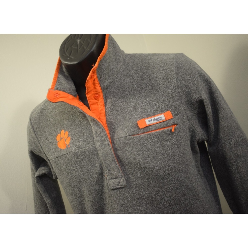 Columbia PFG‎ Clemson Tigers Fleece 1/4 Zip Pullover Long Sleeve Womens Medium